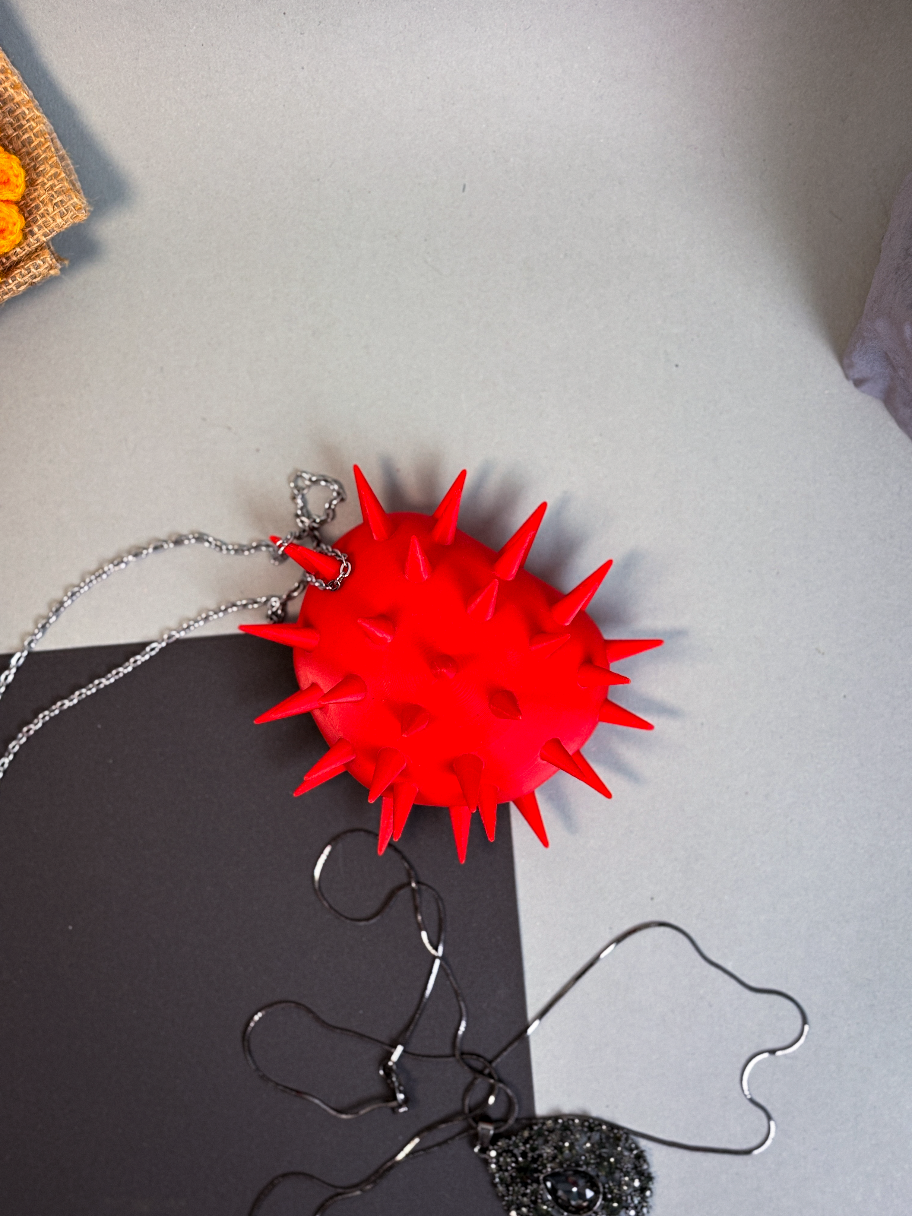 Goth Spiked Heart Ring Display & Jewelry Dish