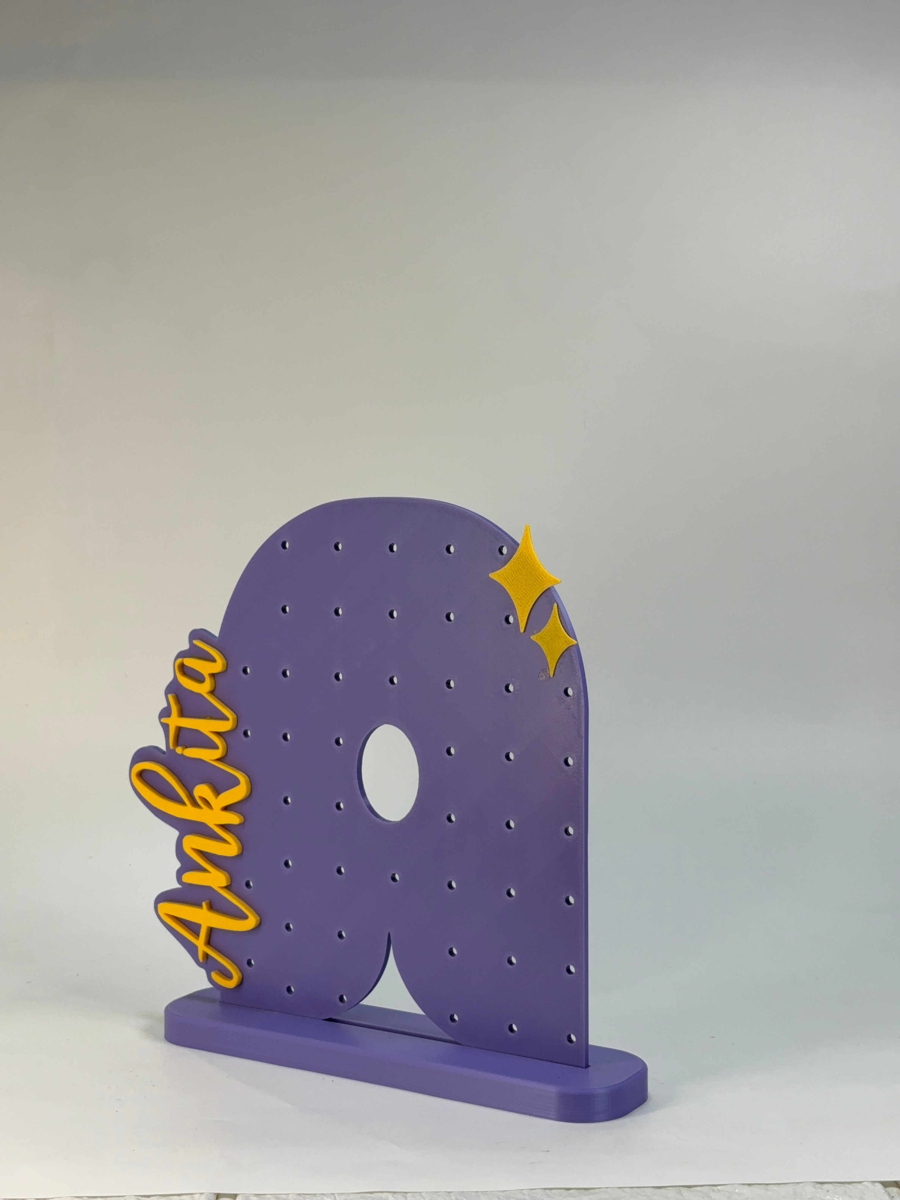 Custom Letter Earring Display with Personalized Name