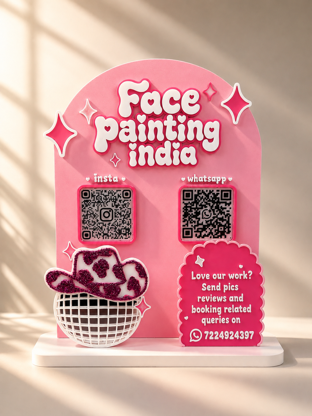 Custom 3D QR Code Sign | Personalized Business Scan Stand
