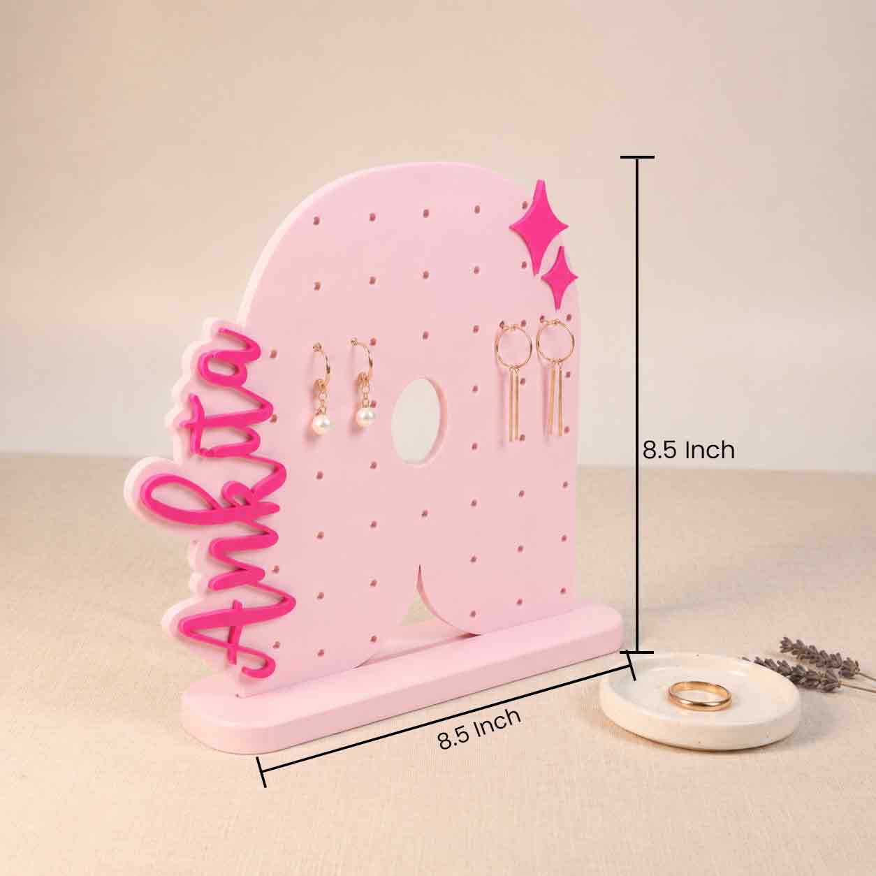 Custom Letter Earring Display with Personalized Name